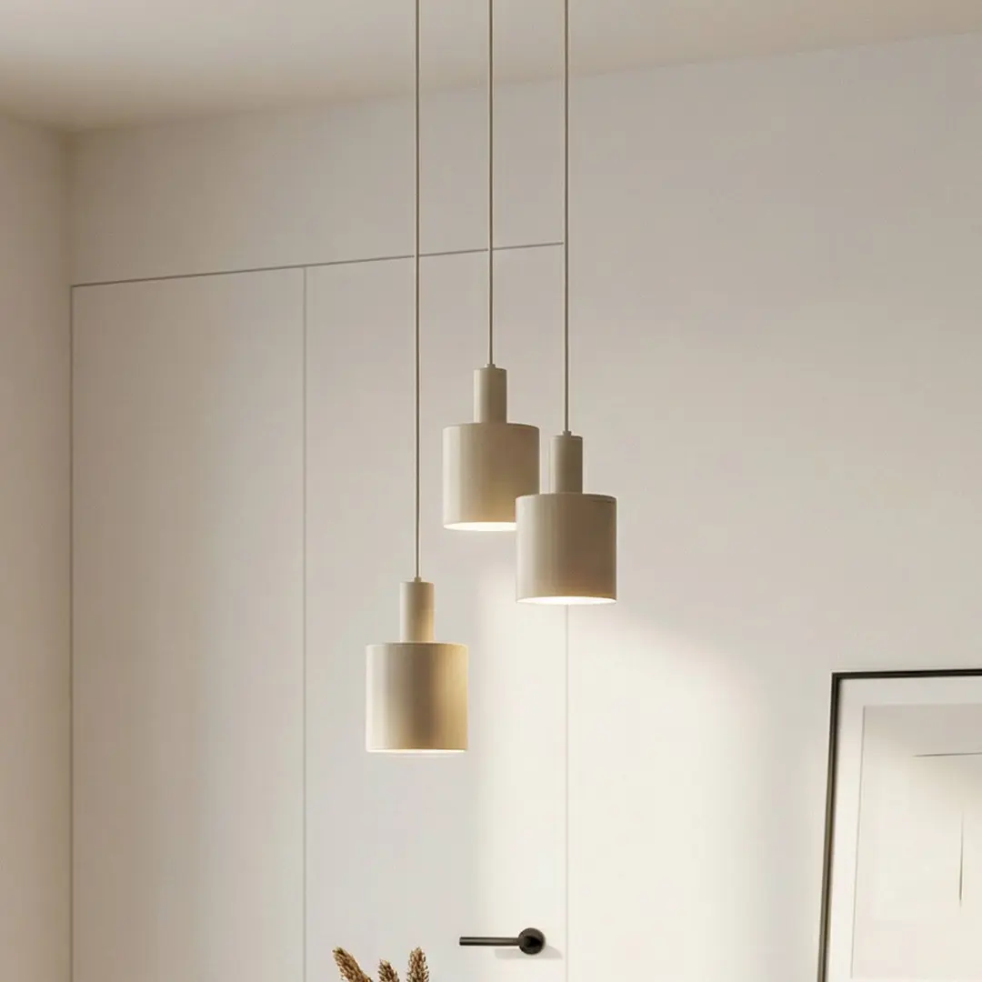 Lindby Hängelampe Ovelia, beige, 3-flammig, Metall, E27