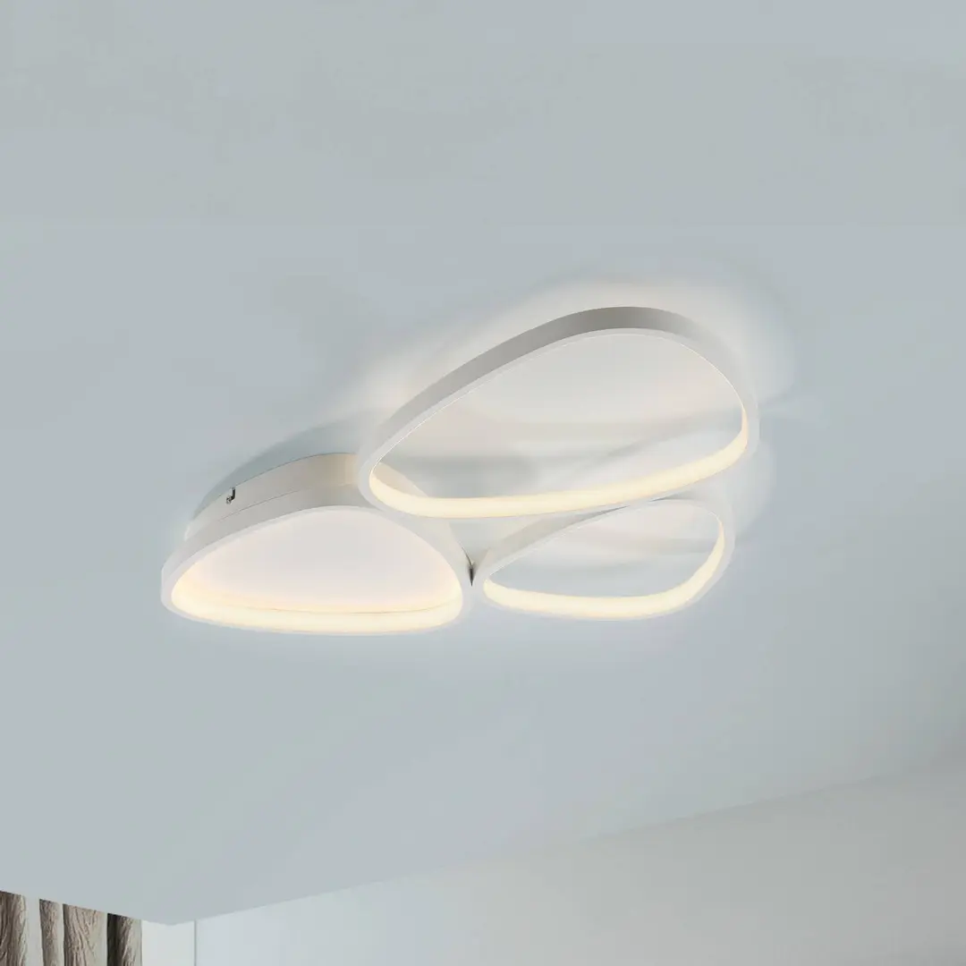 JUST LIGHT. GmbH JUST LIGHT. LED-Deckenleuchte Pebbles, weiß, dimmbar