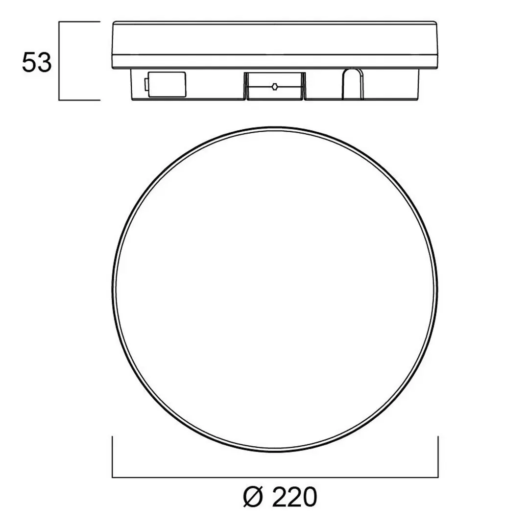 Sylvania Deckenlampe Start Surface Slim, Ø 22 cm, IP54, dim.