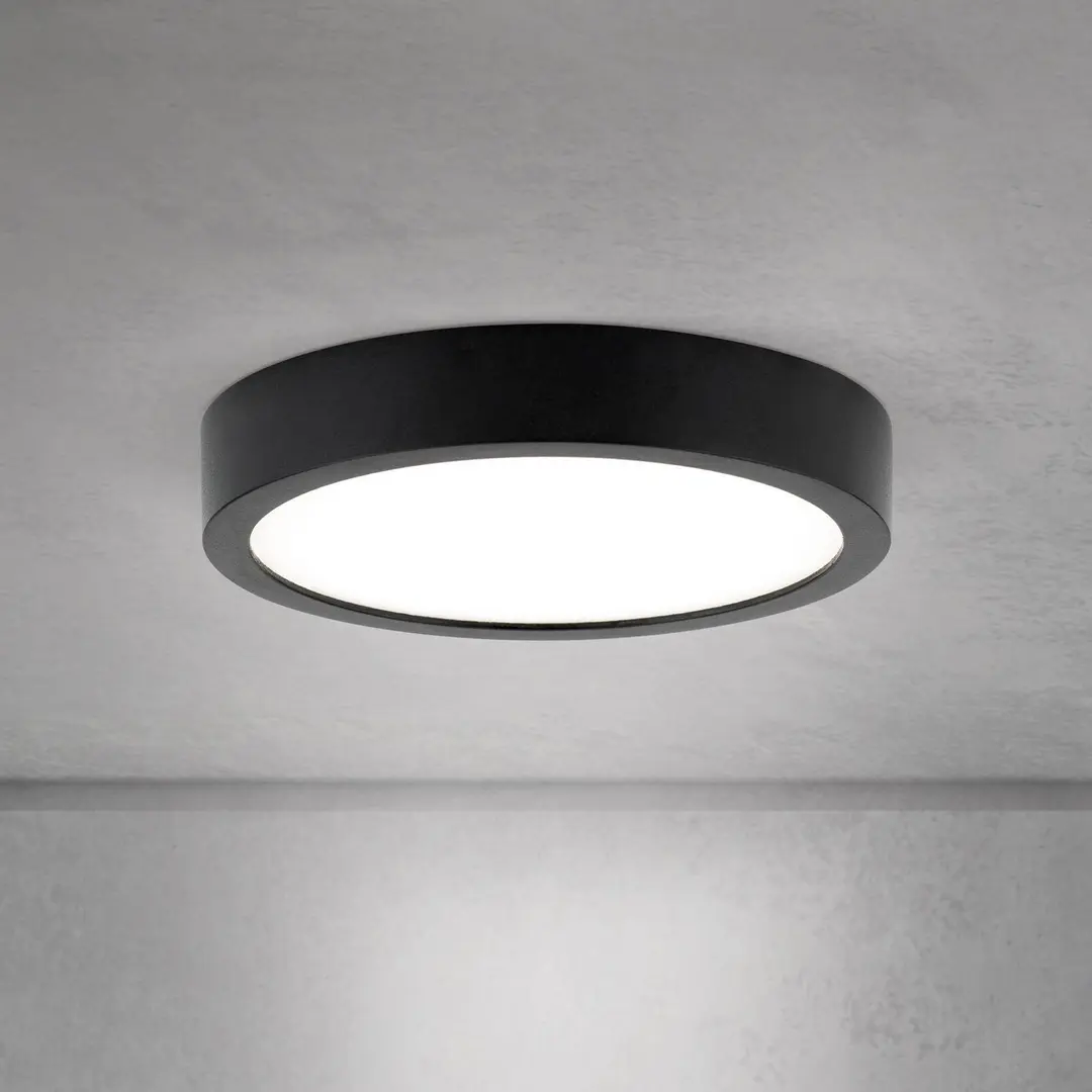 Orion LED-Deckenlampe Disc, schwarz Ø 14 cm, CCT Metall/Kunststoff