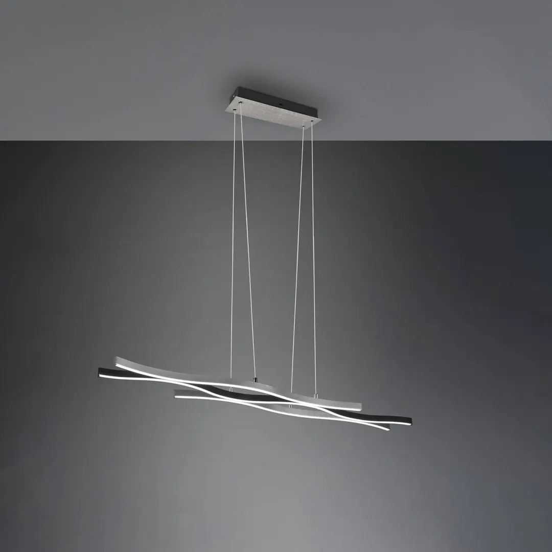 Trio Lighting LED-Pendelleuchte Blaze, CCT, dimmbar, aluminium