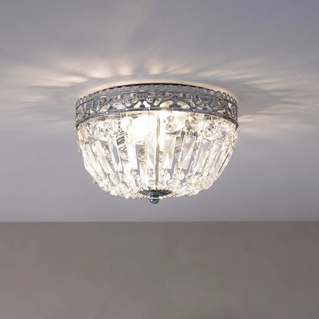 Markslöjd Deckenlampe Etienne Glaskristalle Ø 25cm chrom