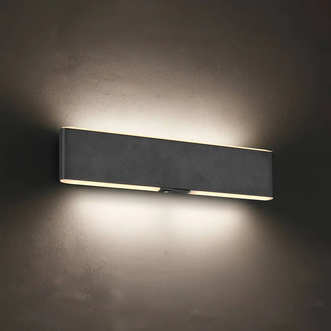 Trio Lighting LED-Akku-Wandlampe Conchita, Breite 32 cm, schwarz, Metall