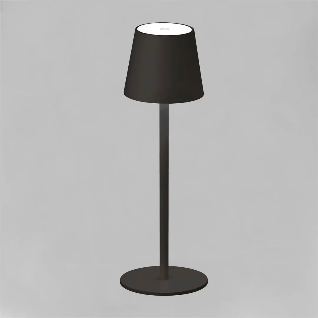 FH Lighting LED-Tischlampe Tropea mit Akku, sandschwarz