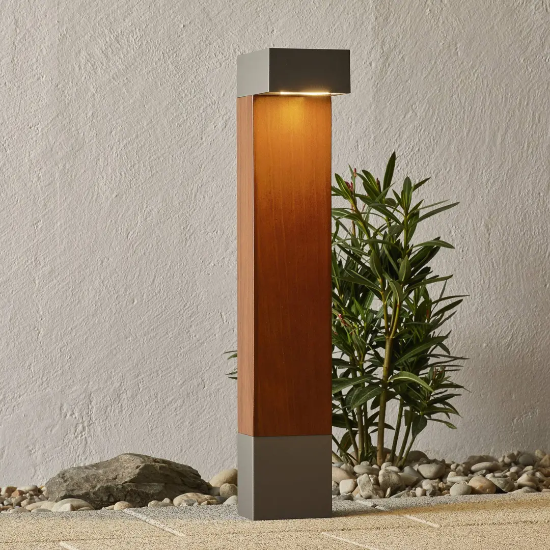 BEGA 84498 LED-Wegeleuchte, silber, eckiger Kopf