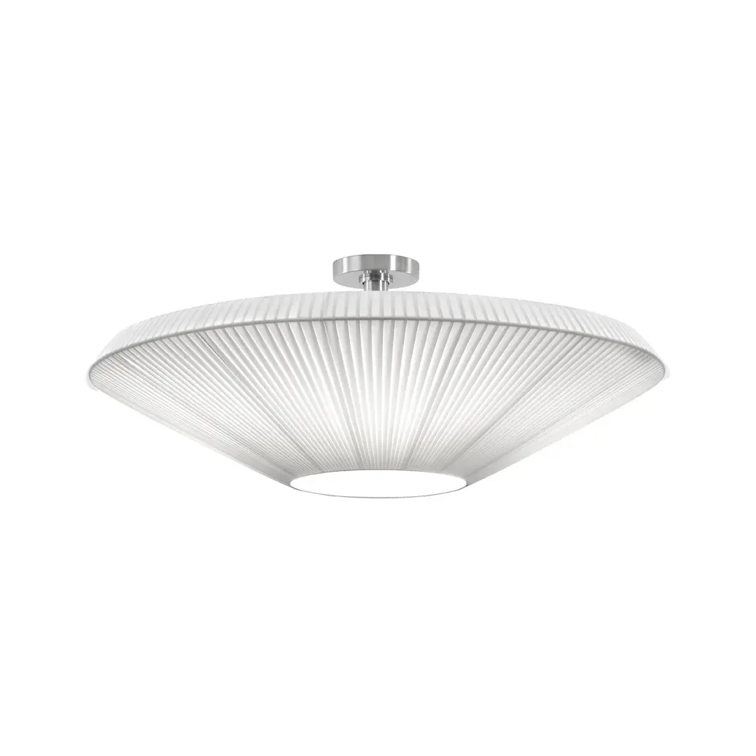 Bover Deckenlampe Siam 80, nickel/weiß, Kunststoff
