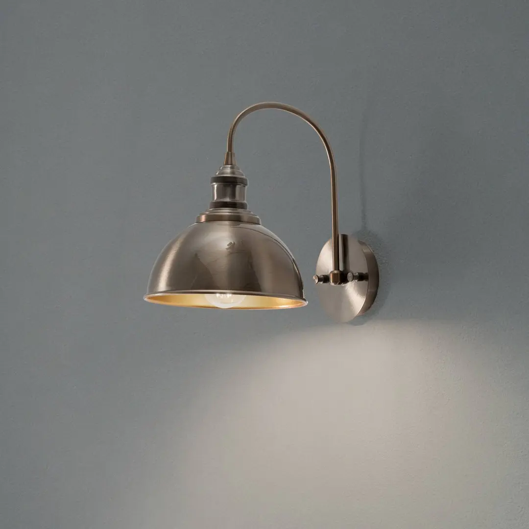 Opviq Wandleuchte Saglam, altmessing, Höhe 36 cm, Metall