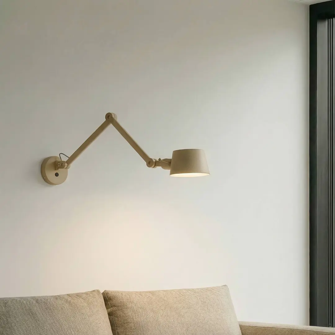 Lucande Wandleuchte Silka, 91 cm, beige, verstellbar, E27