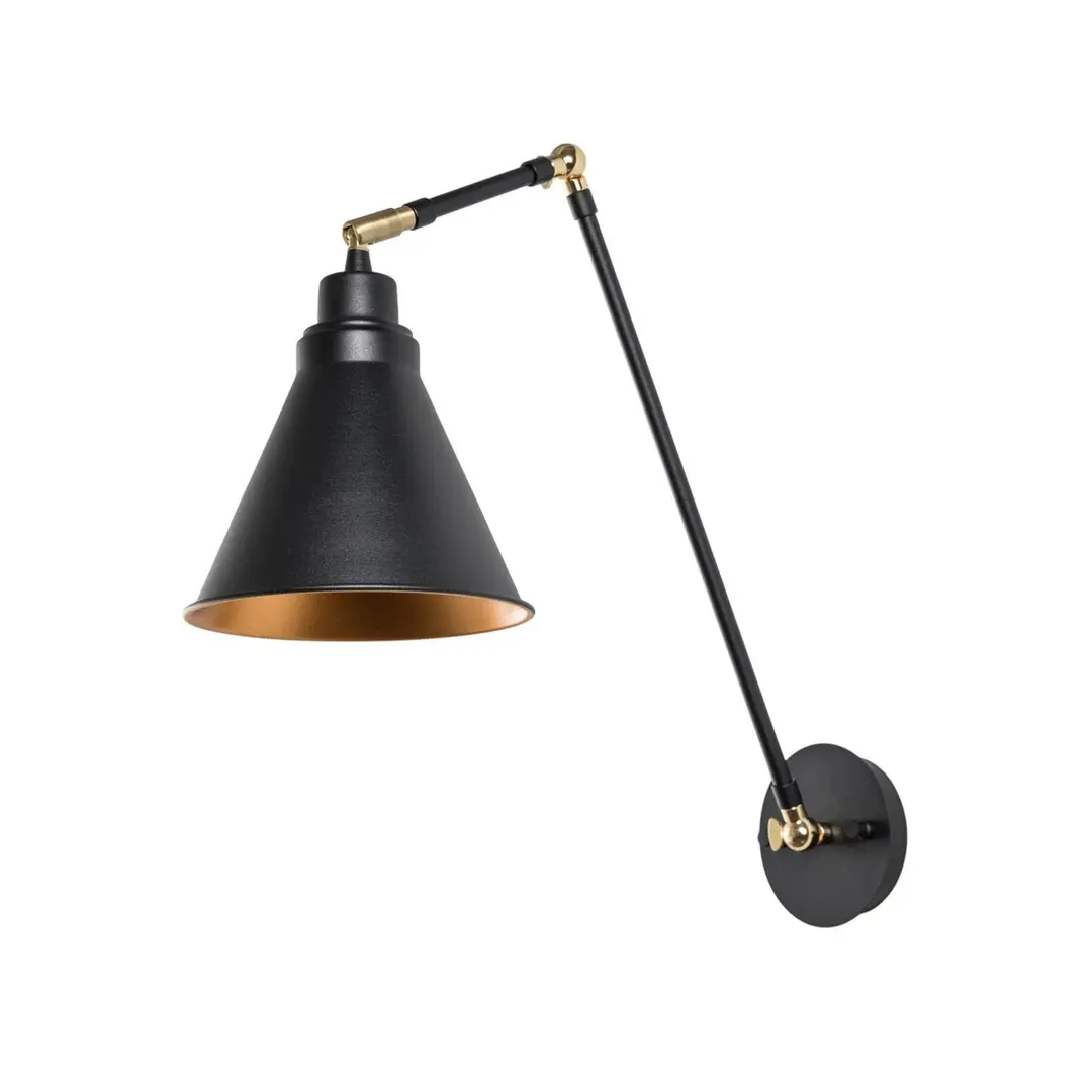 Opviq Wandleuchte Berceste 7956, schwarz/gold, Höhe 56 cm