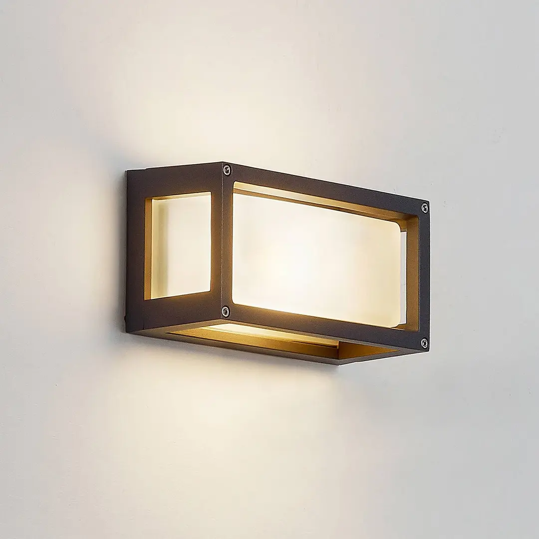 Lucande Außenwandlampe Aurelien, anthrazit, 12,5cm, IP54