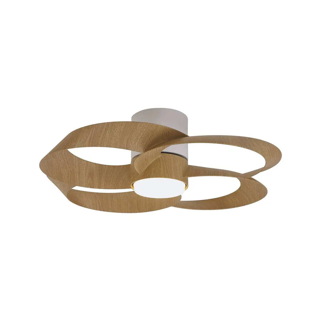 Mantra Iluminación LED-Deckenventilator Rose holz DC-Motor leise Ø 65 cm CCT
