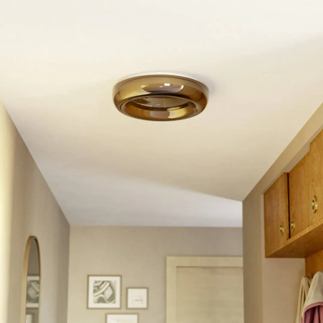 EGLO LED-Deckenleuchte CONISTARINO, braun, Ø 40 cm, Ring CCT
