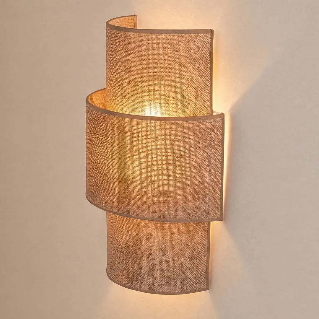 Duolla Wandlampe Nature, jute, Höhe 41cm, Textil, up/down
