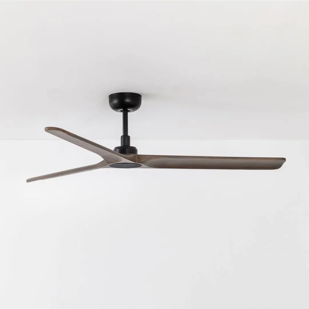 FARO BARCELONA Deckenventilator Heywood M DC, schwarz/Holz dunkel