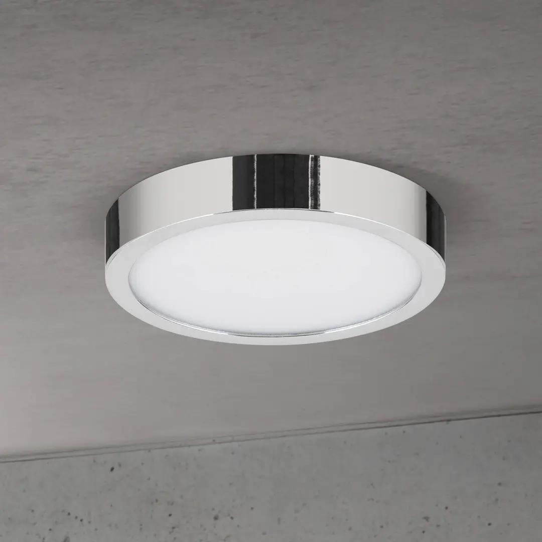 Orion LED-Deckenlampe Disc, chromfarben, Ø 14 cm, CCT, Metall