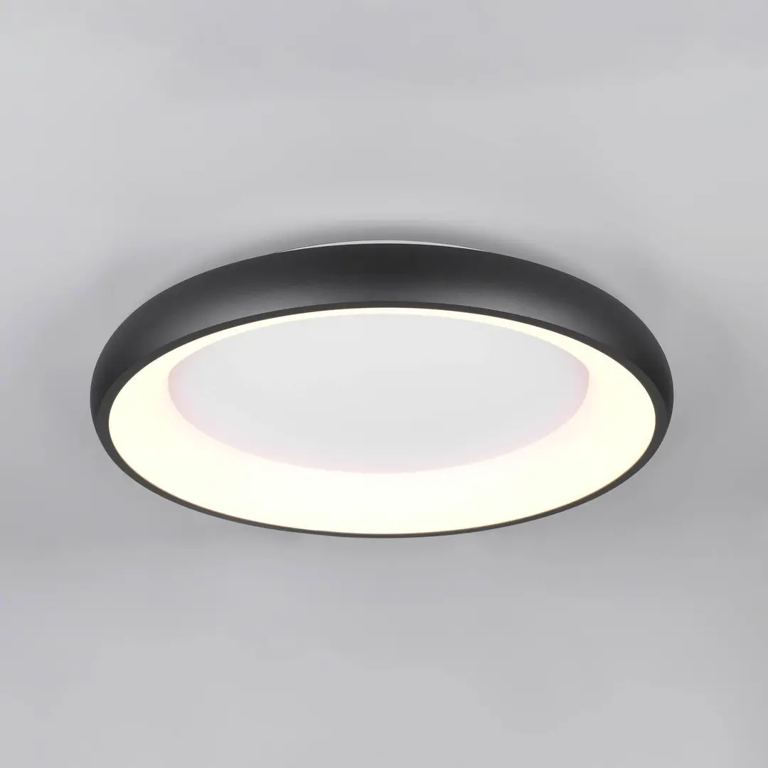 Trio Lighting LED-Deckenlampe Cardona, Ø 62 cm, schwarz matt, Metall, CCT