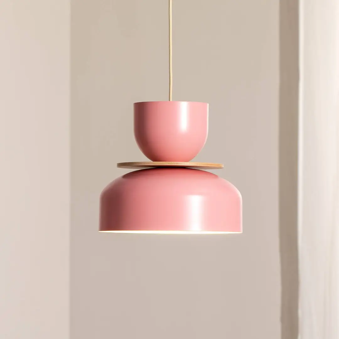 ALDEX Hängeleuchte Uto, rosa, Ø 30 cm, Metall