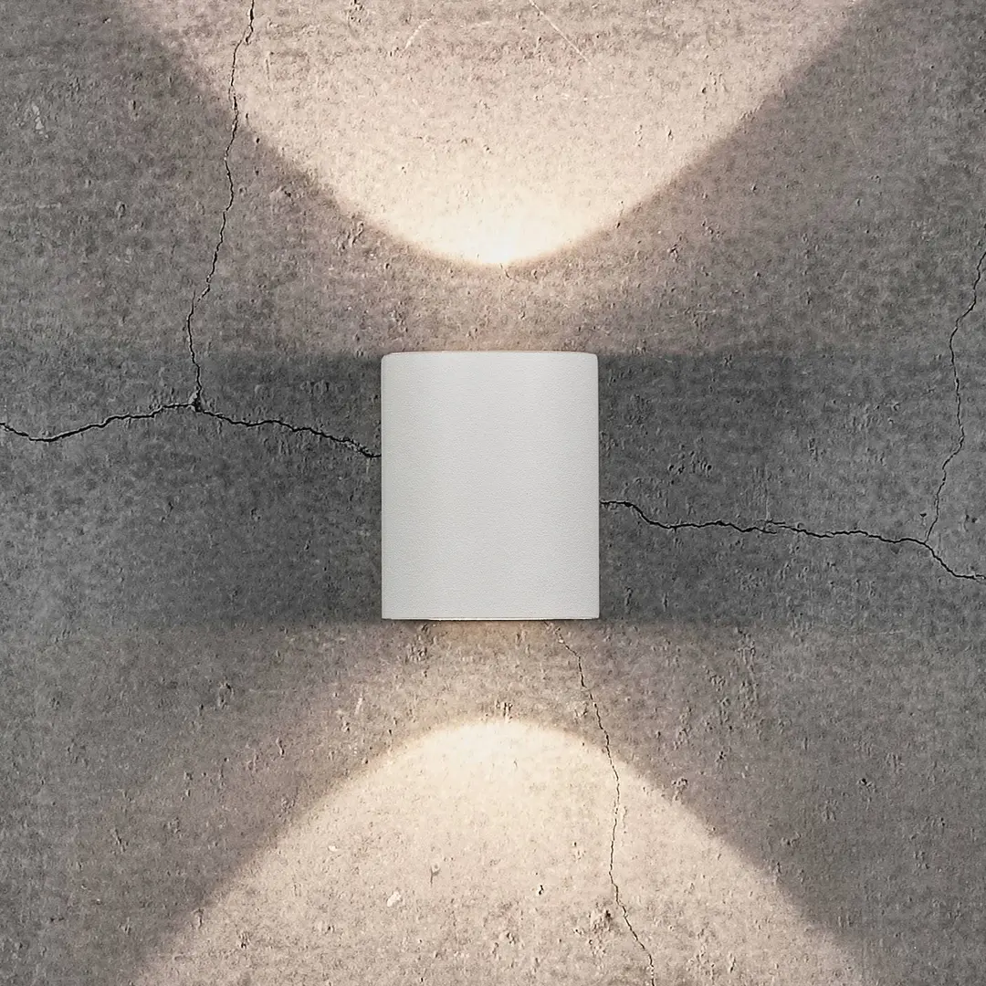 Nordlux LED-Außenwandleuchte Canto 2, weiß, 10 cm, up/down, IP44