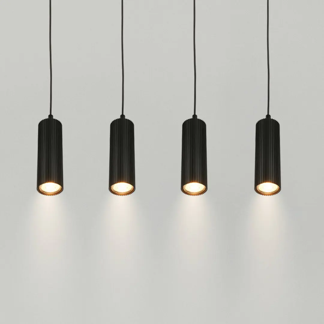 Briloner Hängeleuchte Ida, schwarz, 4-flammig, Länge 76 cm, GU10