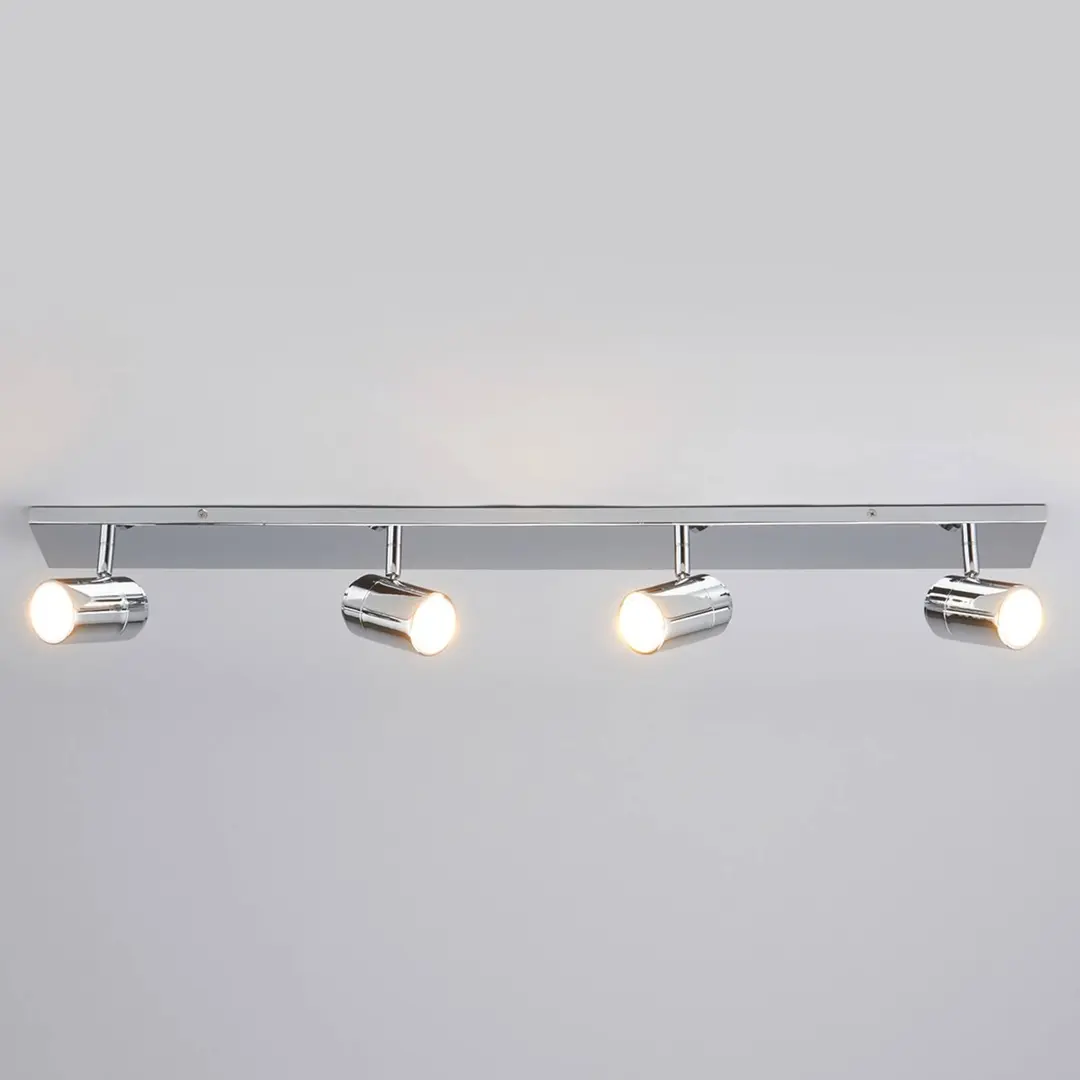 Lindby Bad-Deckenleuchte Dejan, 85cm, 4-flg., chrom, IP44