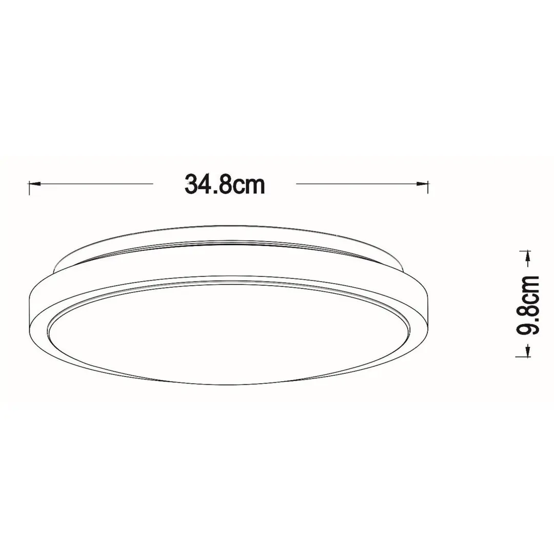 Lucide LED-Deckenleuchte Dasher, weiß, Ø 34,8 cm, Sensor, IP44