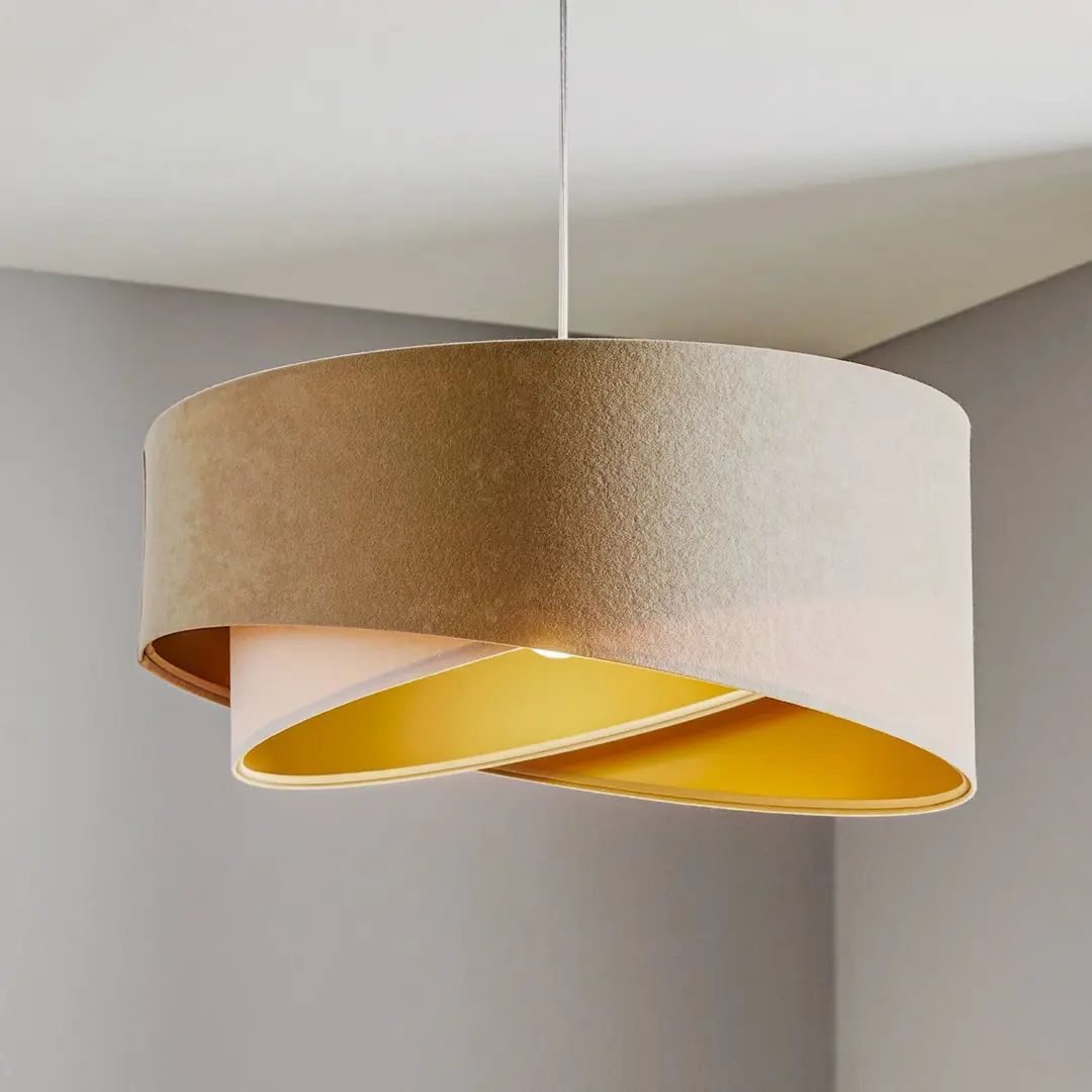 Maco Design Pendellampe Vivien, dreifarbig, creme/weiß/gold