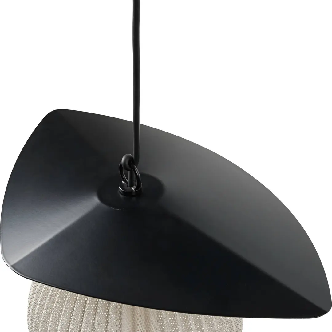 GUBI Außenhängeleuchte Satellite, 45x27cm, schwarz/cremeweiß