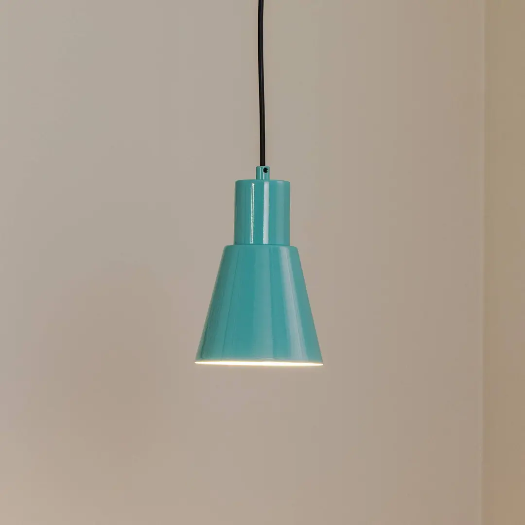 Opviq Hängeleuchte Konikkem, türkis, Metall, Ø 14 cm, E27
