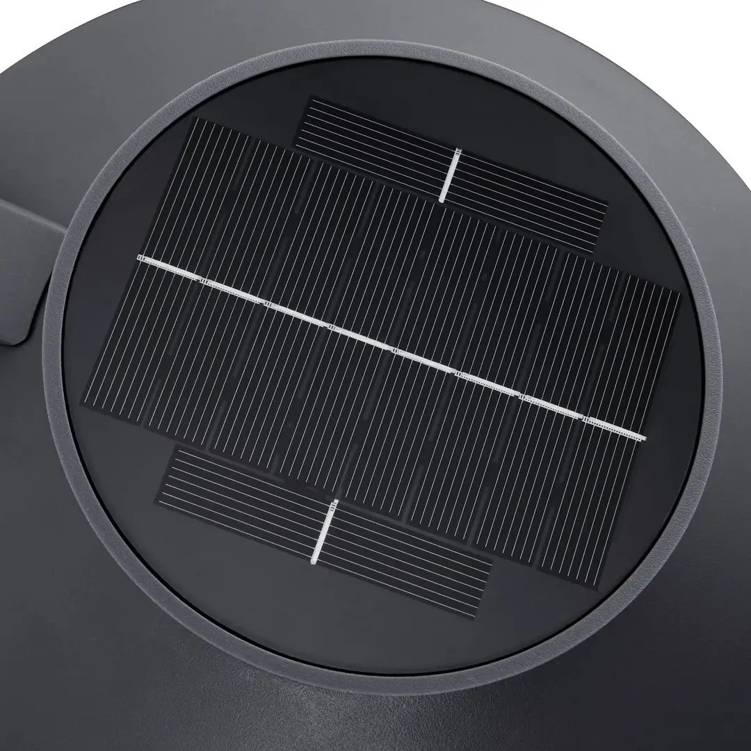 Nordlux LED-Solar-Außenwandlampe Justina, anthrazit, Sensor, Metall