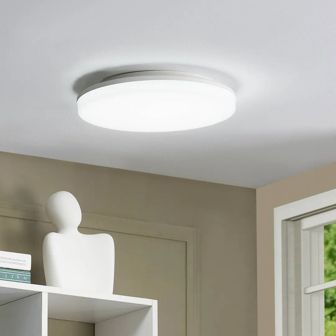 Prios LED-Deckenlampe Artin, Ø 28 cm, weiß, CCT, IP65