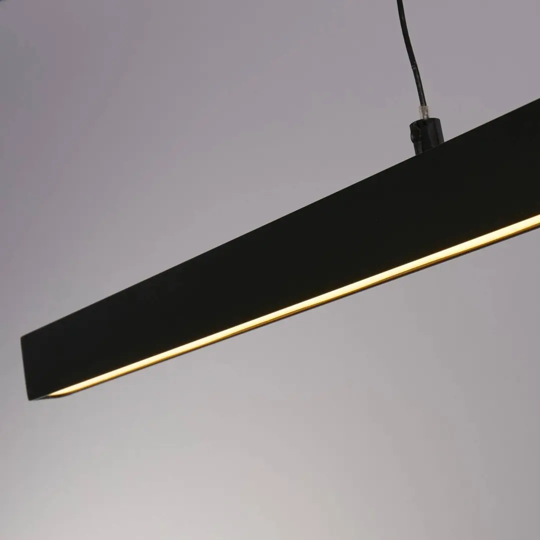 Searchlight LED-Hängelampe Layla, linear, schwarz, höhenverstellbar, CCT