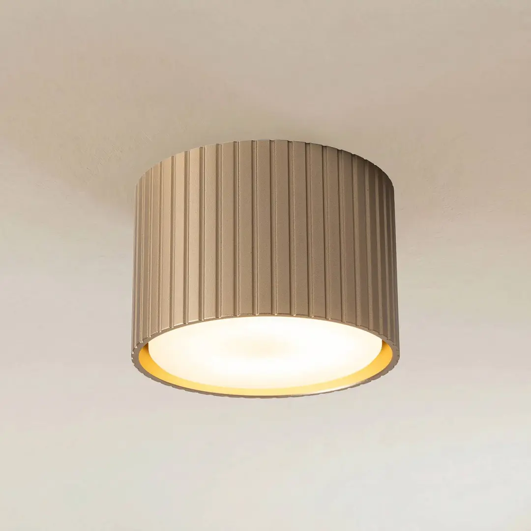 TK Lighting Downlight Ferro, beige, Kunststoff, 6 cm hoch, GX53