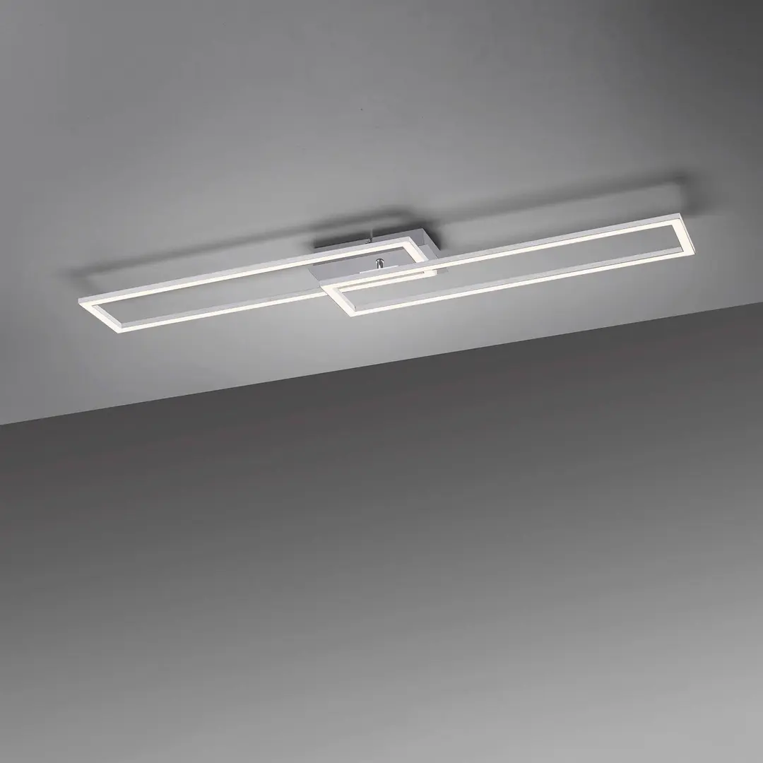 JUST LIGHT. GmbH LED-Deckenleuchte Iven, stahl, dim, 101,6x19,8cm