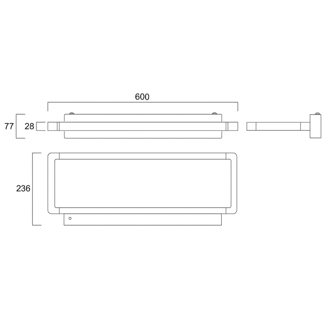 Sylvania LED-Wandleuchte Areum, 60 x 24 cm, weiß, 840, DALI