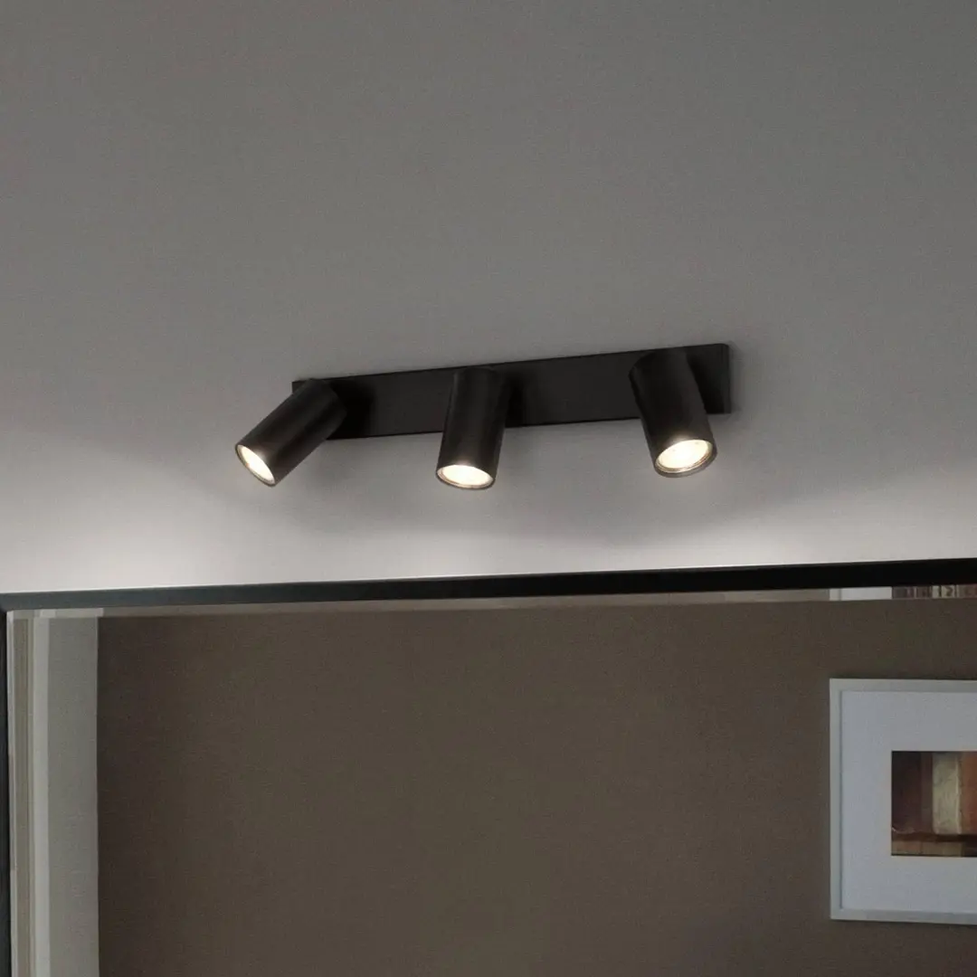 LEDVANCE Strahler Octagon, dimmbar, dreiflammig, schwarz