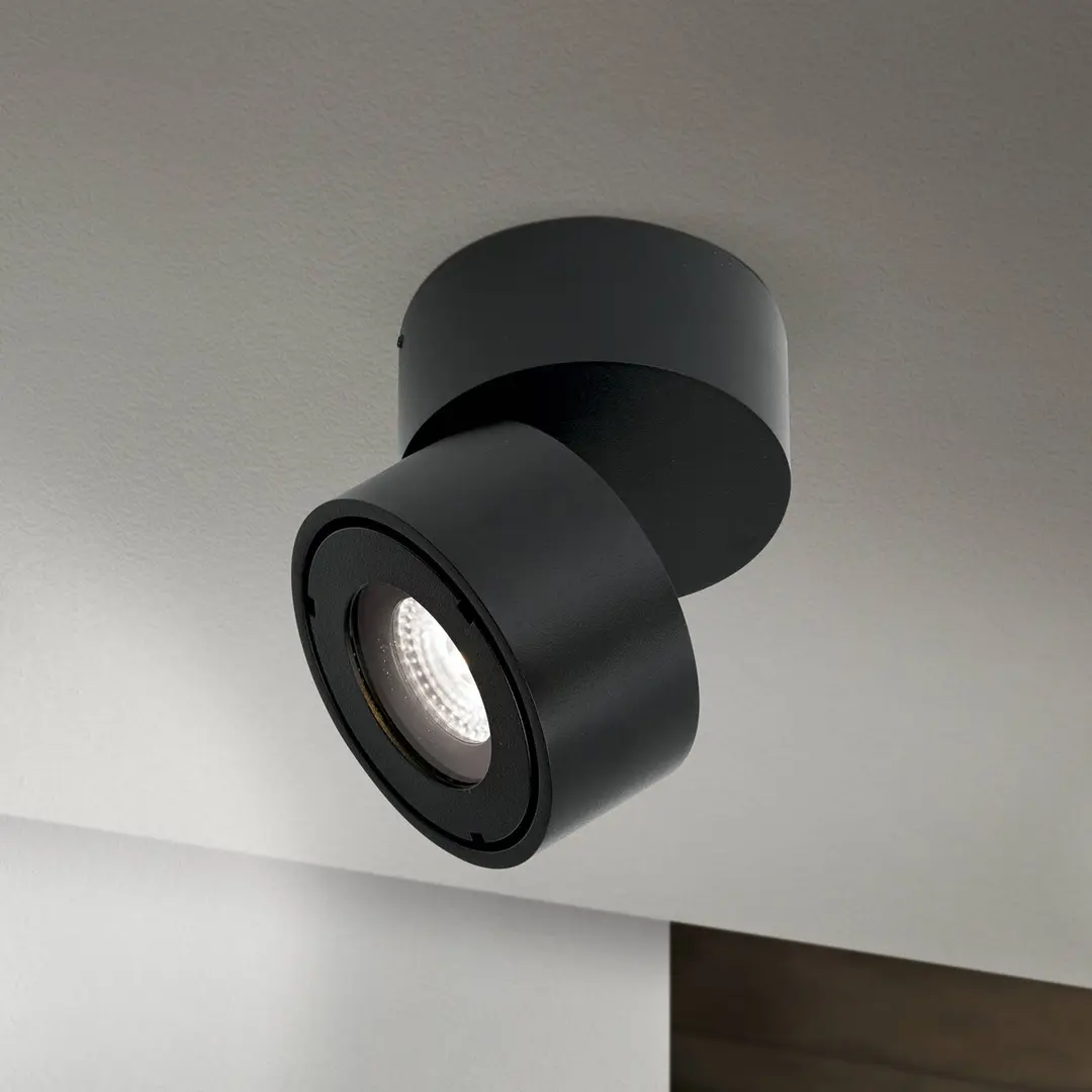 Orion LED-Außenstrahler Harvey, schwarz, Ø 10 cm, Alu-Druckguss