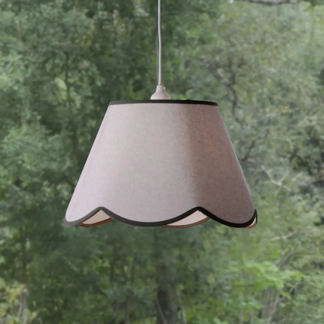 PR Home Hängeleuchte Nell, mossgrün, Ø 35 cm, E27, Stoff