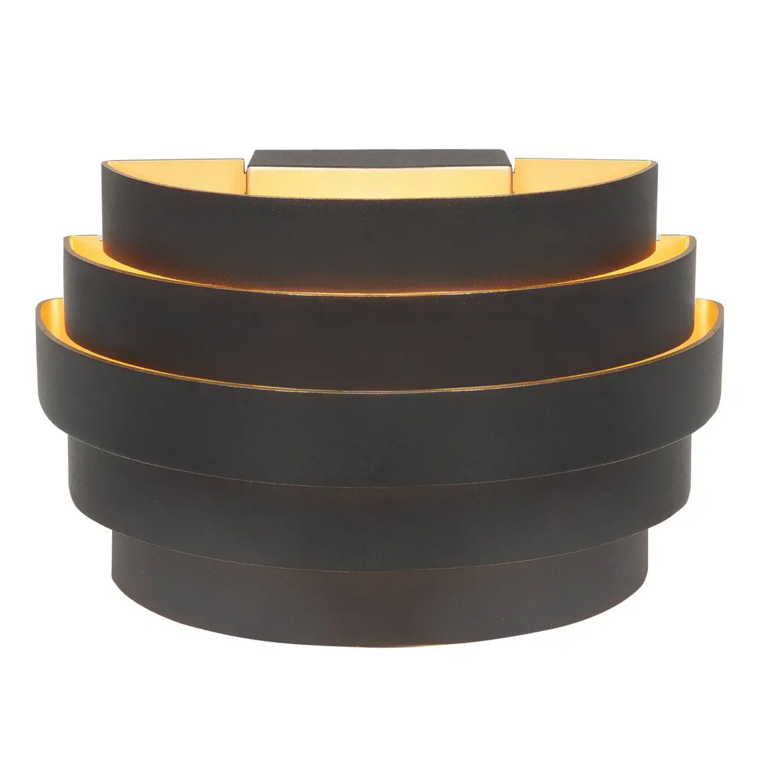 Highlight Wandleuchte Scudo, schwarz, Breite 20 cm, Aluminium, G9