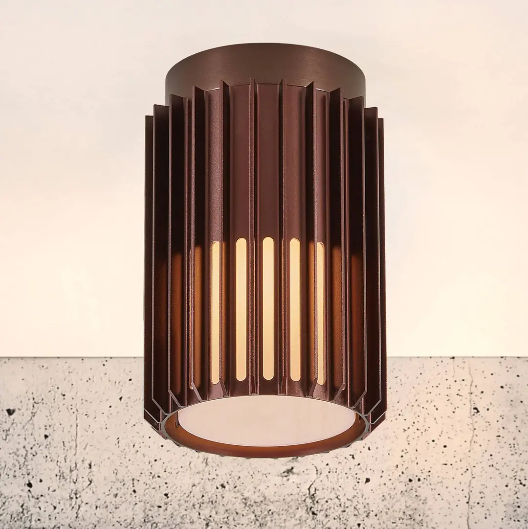 Nordlux Außendeckenleuchte Aludra, IP54, braun metallic, Aluminium