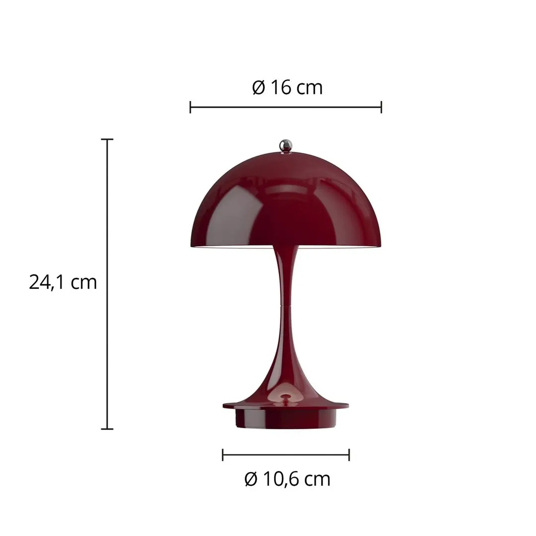 Louis Poulsen Panthella PORTABLE 160 V3, opaque burgunderrot