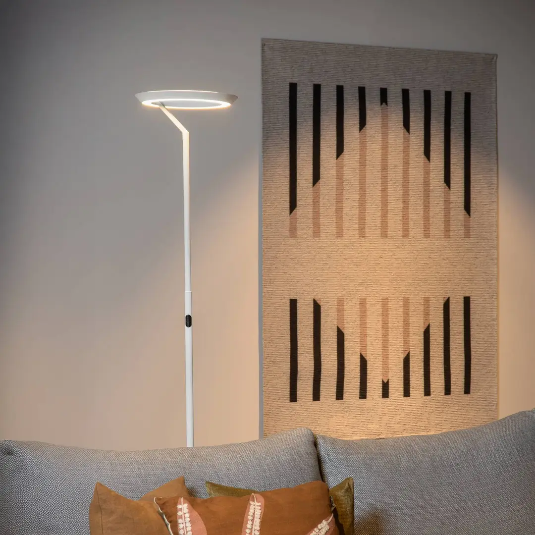 Lucide LED-Stehlampe Celeste, weiß, Höhe 174 cm, Metall