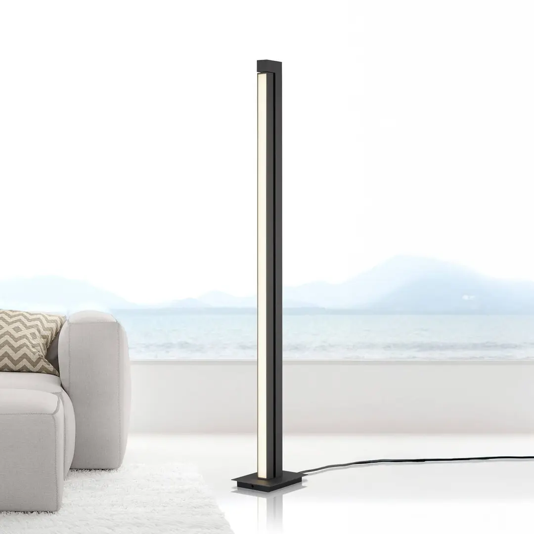 Pure LED-Stehlampe PURE Lines Floor, graphite, 140 cm, CCT, dim.