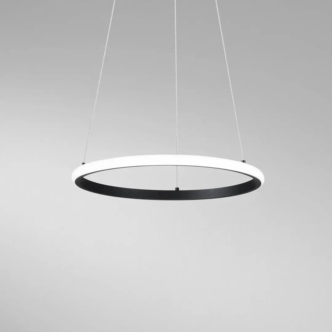 Luce Ambiente Design LED-Pendellampe Axis, Ø 40 cm, schwarz, Metall, CCT