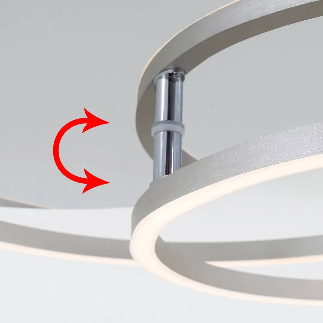 Briloner LED-Deckenlampe Frame, dimmbar per Wandschalter