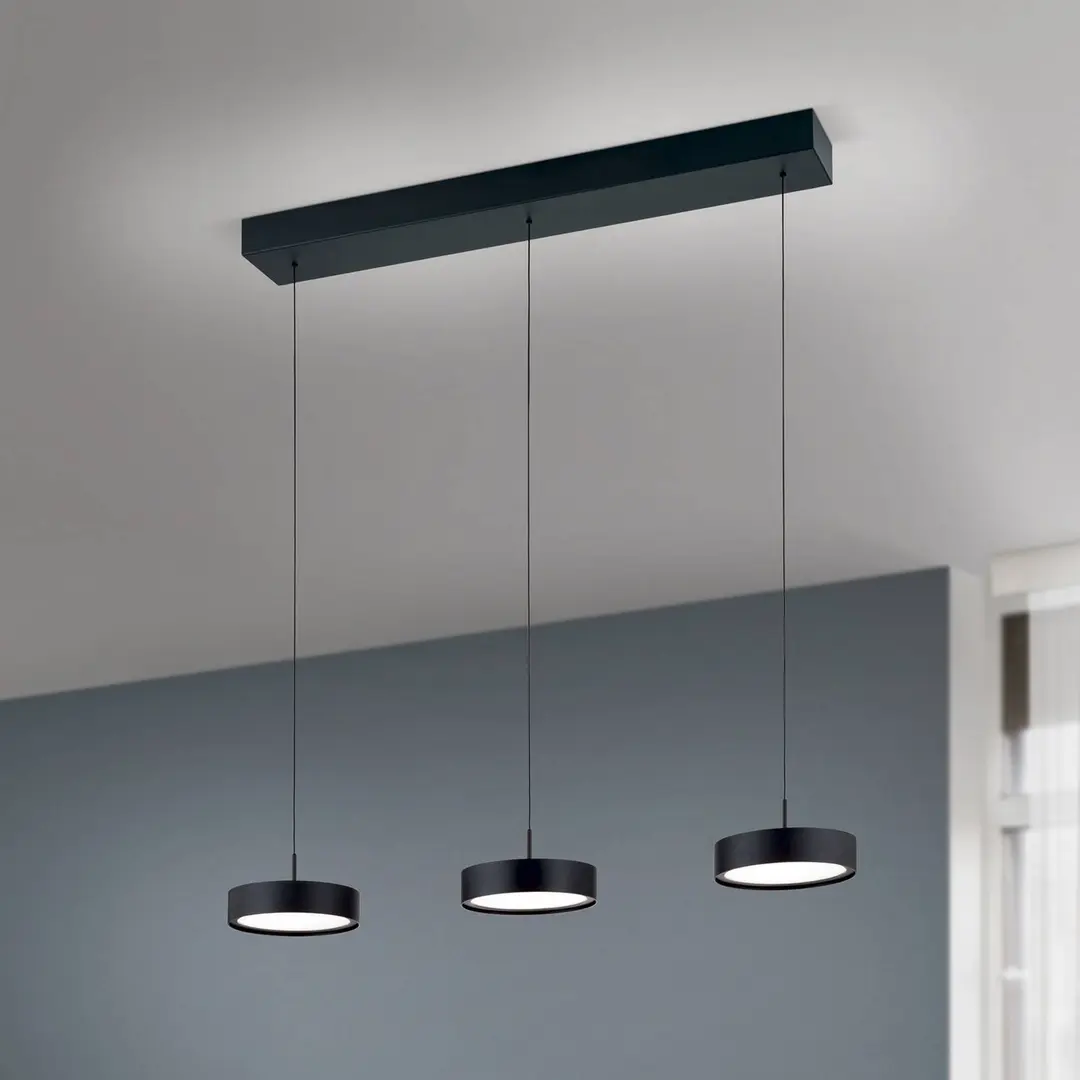 Orion LED-Hängeleuchte Teide, schwarz, Metall, höhenverstellbar