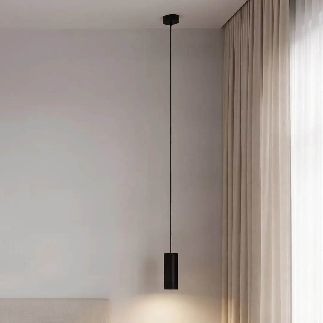 Arcchio Pendelleuchte Ejona, Höhe 15 cm, schwarz, Metall