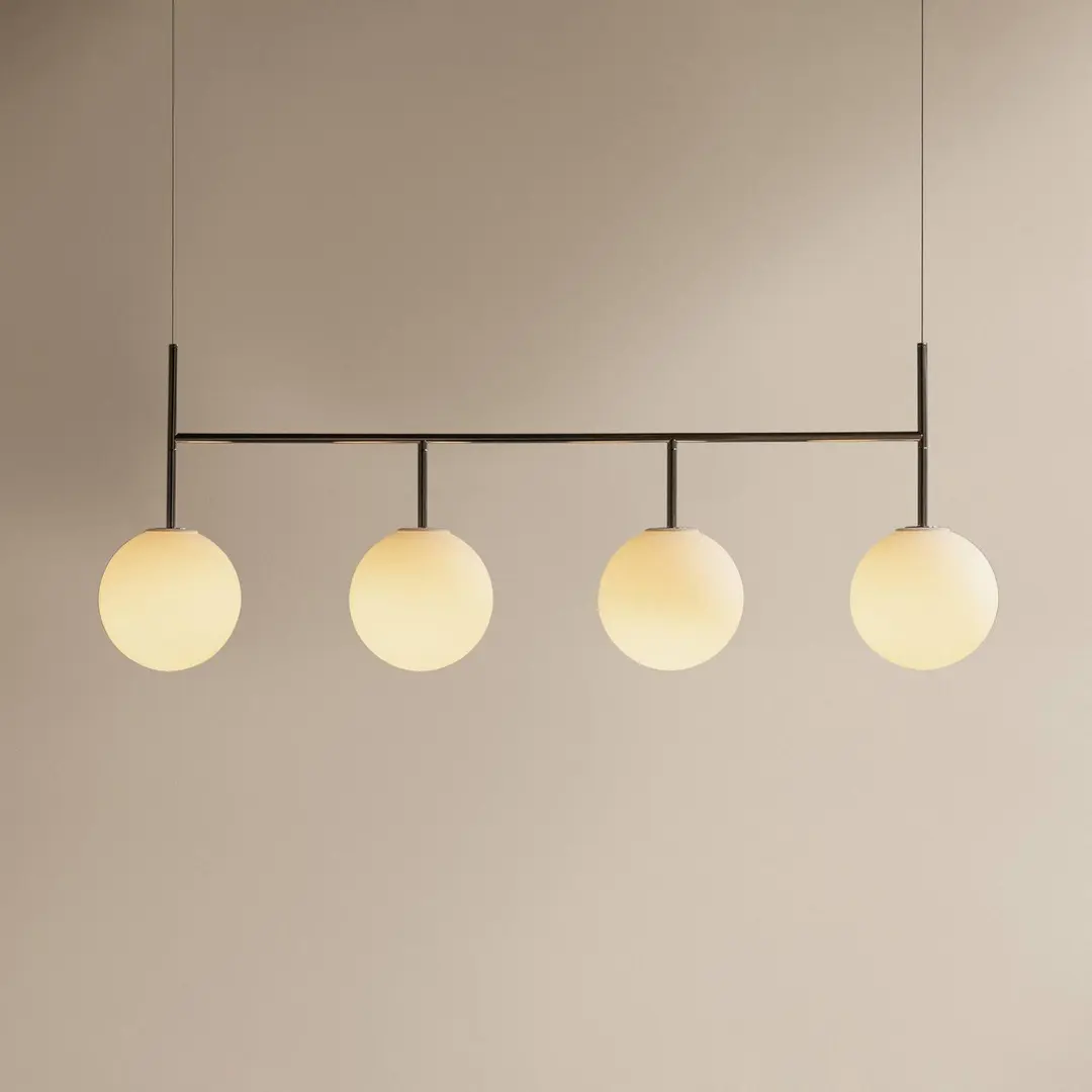 Audo Copenhagen Audo TR Bulb Frame Hängeleuchte, 4-flammig, stahlgrau/weiß
