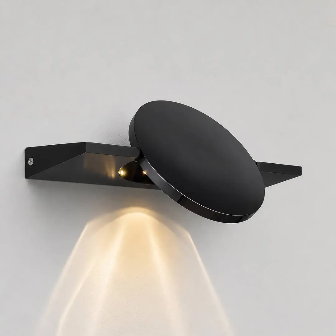 Globo LED-Wandlampe Jasper, Höhe 28 cm, schwarz matt, Metall