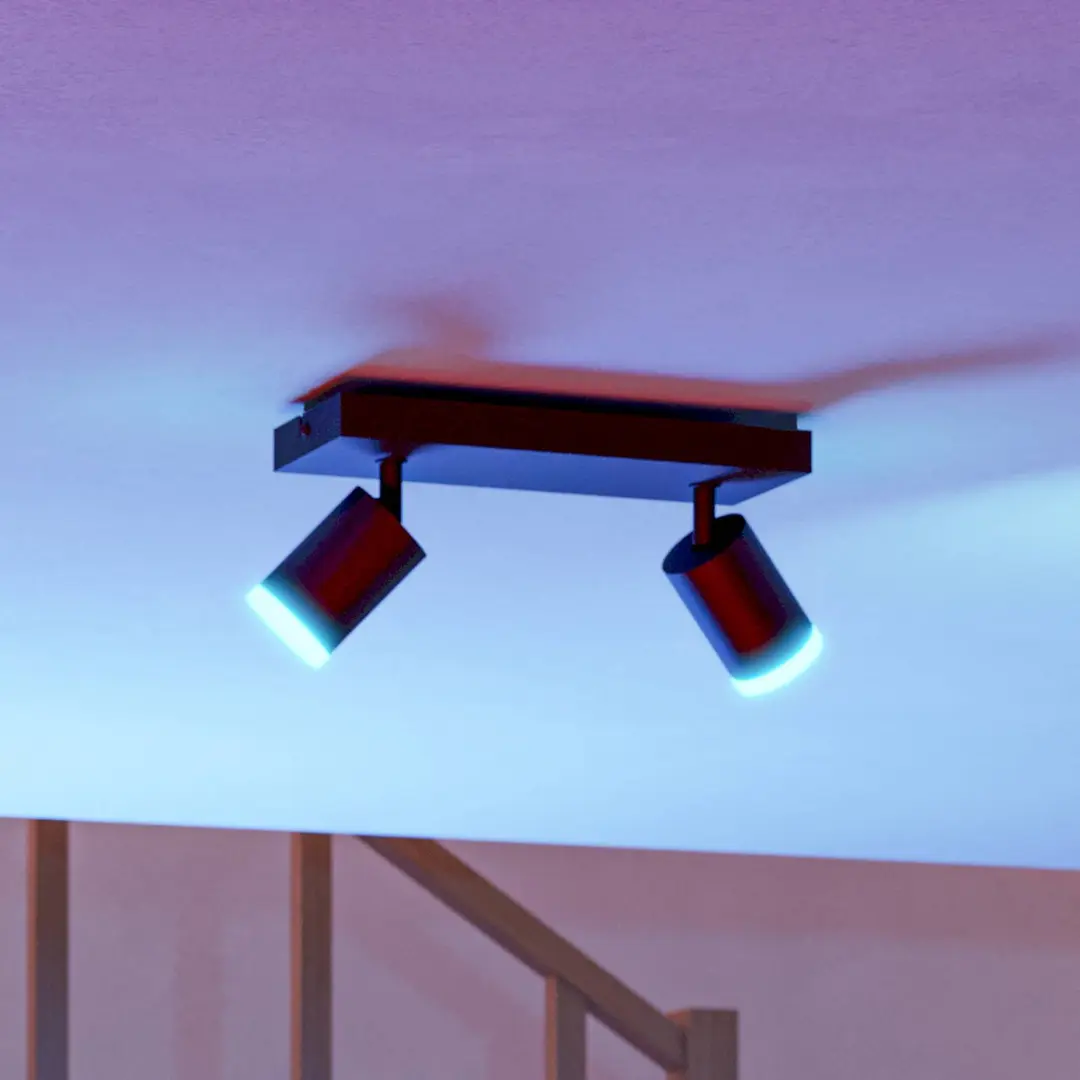 EGLO connect Smart-LED-Spot Melitello-Z, 2-flg., schwarz