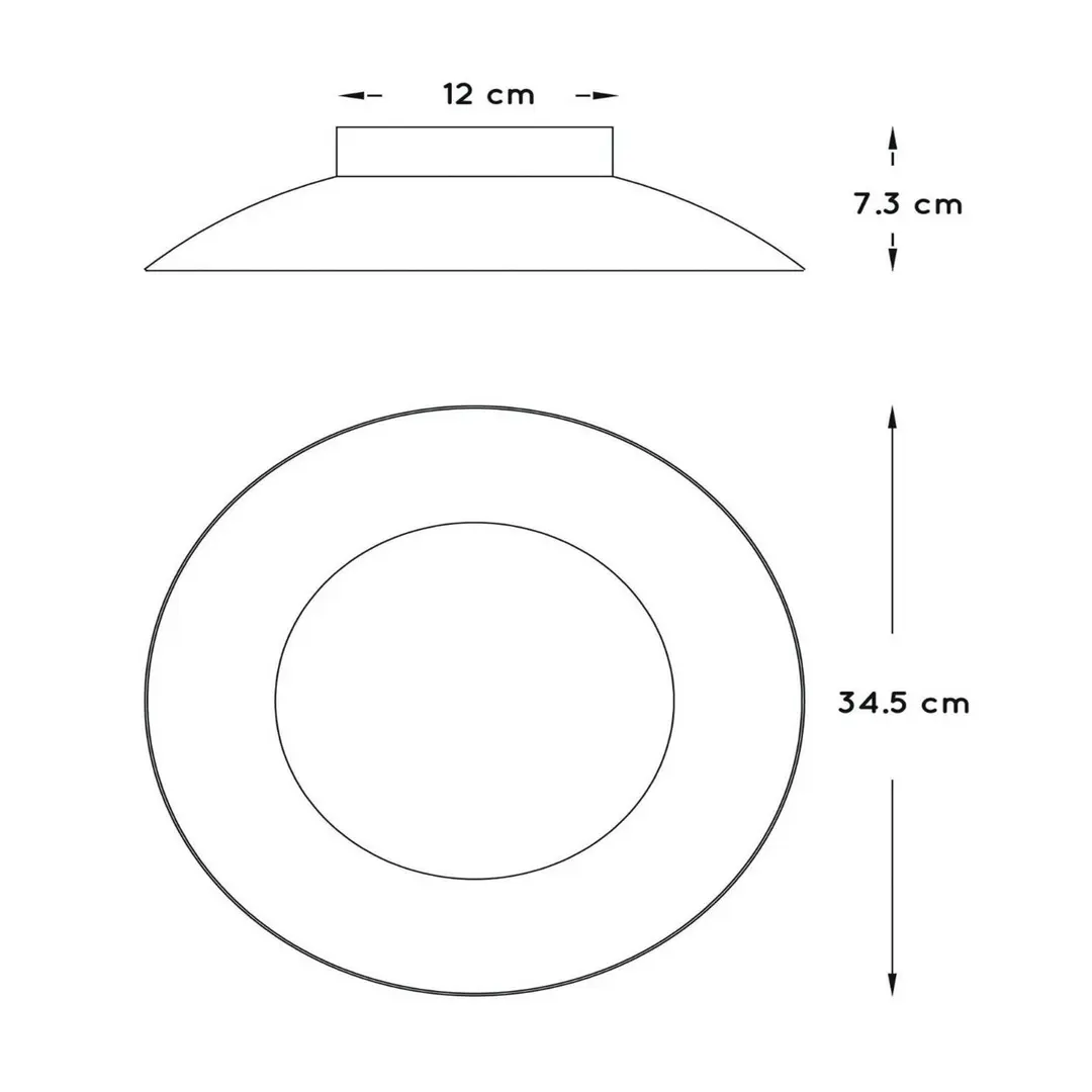 Lucide LED-Deckenleuchte Foskal messing, Ø 34,5 cm
